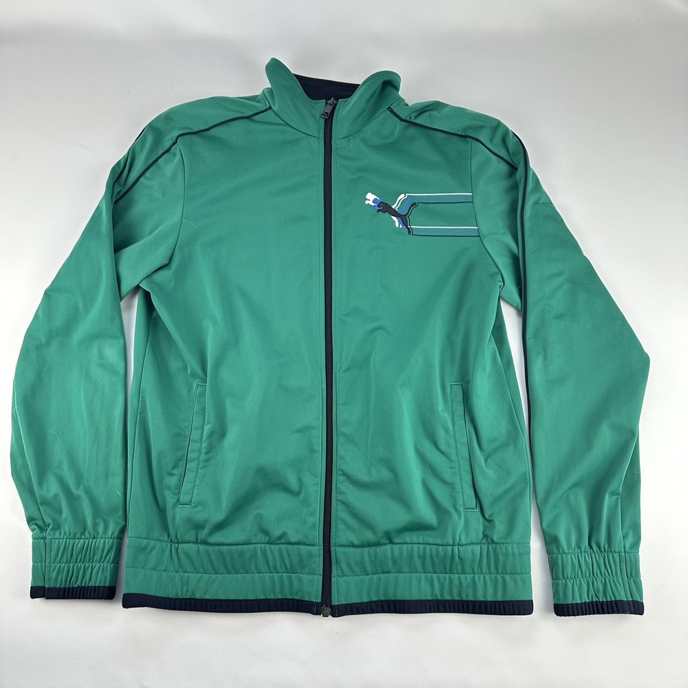 Men's PUMA  Green Full‎ Zip Track Jacket Size Medium